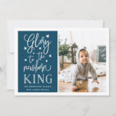 Hand Lettered Glory | Kerstfotokaart Feestdagenkaart (Voorkant)