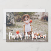 Hand Lettered Halloween | Halloween-fotokaart Feestdagenkaart (Voorkant)