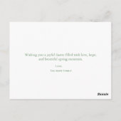 Hand-Lettered Happy Easter Watercolor Greeting Briefkaart (Achterkant)