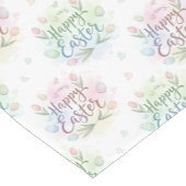 Hand-Lettered Happy Easter Watercolor Korte Tafelloper (Hoek)