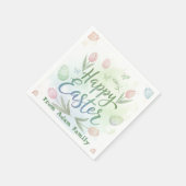 Hand-Lettered Happy Easter Watercolor Servet (Hoek)
