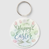 Hand-Lettered Happy Easter Watercolor Sleutelhanger (Voorkant)