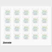 Hand-Lettered Happy Easter Watercolor Vierkante Sticker (Vel)
