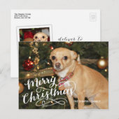 Hand Lettered Holiday Card Feestdagenkaart (Voorkant / Achterkant)