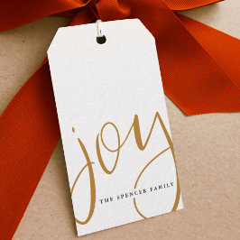 Hand Lettered Joy Cadeaulabel