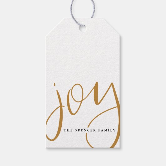 Hand Lettered Joy Cadeaulabel (Voorkant)