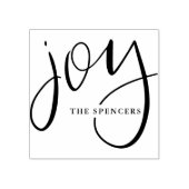 Hand Lettered Joy Custom Name Rubberstempel (Afrduk)