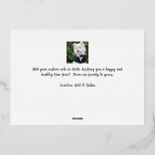 Hand Lettered Joy Peace Love Foto Collage Gold Folie Uitnodiging (Achterkant)