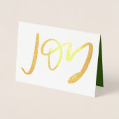 Hand Lettered JOY Photo Gold Foil Kaart (Voorkant)