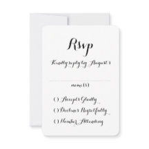 Hand Lettered Kalligrafie Bruiloft RSVP Kaart