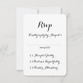 Hand Lettered Kalligrafie Bruiloft RSVP Kaart