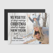 Hand Lettered kerst Full-Photo Magnet (Voorkant / Achterkant)
