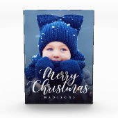 Hand Lettered Kerstfeestay Photo Block Fotoblokken (Voorkant)