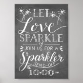 Hand Lettered Let Love Sparkle Sparkler Sendoff Poster (Voorkant)