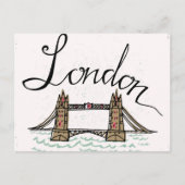Hand Lettered London Bridge Briefkaart (Voorkant)