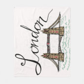 Hand Lettered London Bridge Fleece Deken (Voorkant)