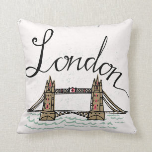 Hand Lettered London Bridge Kussen