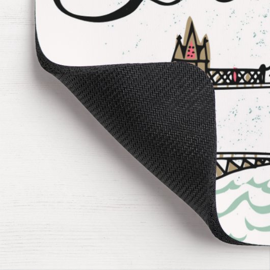 Hand Lettered London Bridge Muismat (Hoek)