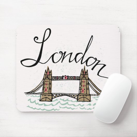 Hand Lettered London Bridge Muismat (Met muis)