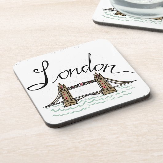 Hand Lettered London Bridge Onderzetter (Linkerzijde)