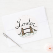 Hand Lettered London Bridge Ronde Sticker (Envelop)