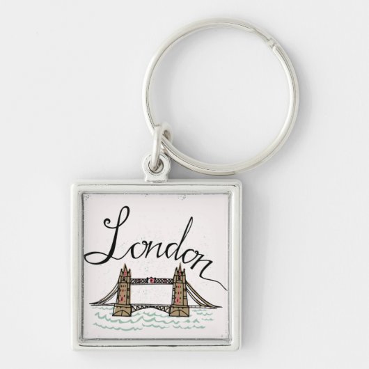 Hand Lettered London Bridge Sleutelhanger (Voorkant)