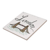Hand Lettered London Bridge Tegeltje (Zijkant)