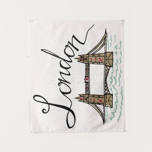 Hand Lettered London Bridge Wandkleed (Voorkant)