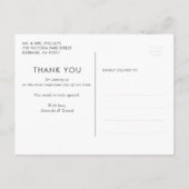 Hand Lettered Love and Bedankt Wedding Photo Aankondigingskaart (Achterkant)