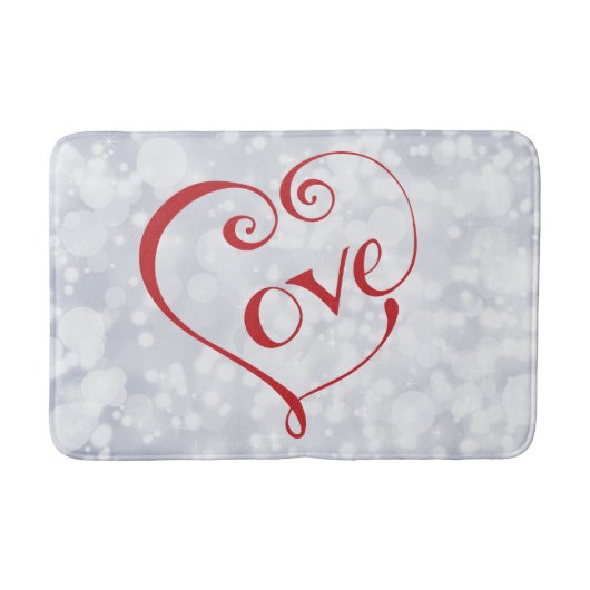 Hand Lettered Love Heart in Red Badmat (Voorkant)