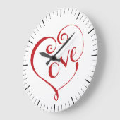 Hand Lettered Love Heart in Red Grote Klok (Hoek)