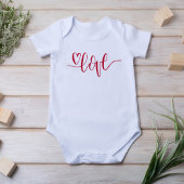 Hand-Lettered Love Heart Red Romper