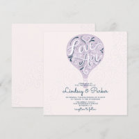 Hand Lettered Love Lavendel Paarse Bruiloft Vierka