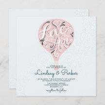 Hand Lettered Love Licht Roze Bruiloft Vierkant