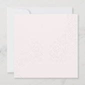 Hand Lettered Love Navy Blue Bruiloft Plein Kaart (Achterkant)