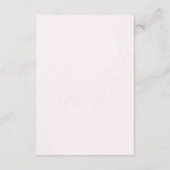 Hand Lettered Love Navy Bruiloft Informatie Informatiekaartje (Achterkant)