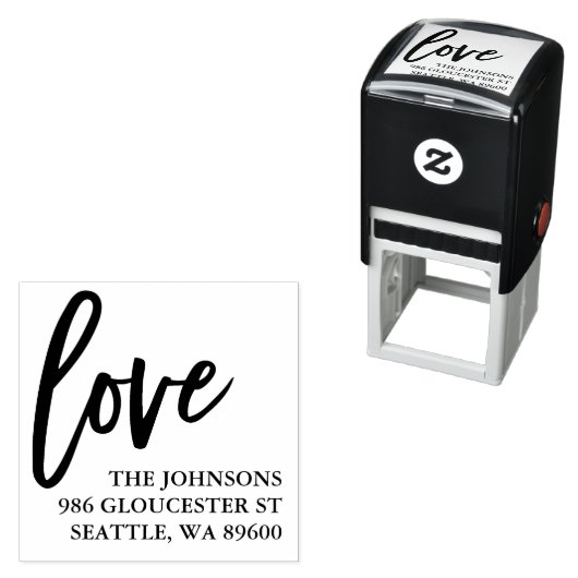 Hand Lettered Love Script | Gepersonaliseerd Zelfinktende Stempel (In situ)