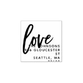 Hand Lettered Love Script | Gepersonaliseerde brui Rubberstempel (Afrduk)