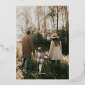 Hand-lettered Merry & Bright Photo Overlay Folie Feestdagenkaart (Achterkant)