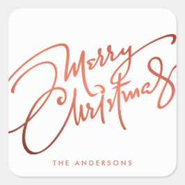 HAND-LETTERED MERRY CHRISTMAS | HOLIDAY STICKER