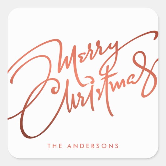 HAND-LETTERED MERRY CHRISTMAS | HOLIDAY STICKER (Voorkant)