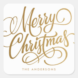HAND-LETTERED MERRY CHRISTMAS | HOLIDAY STICKER