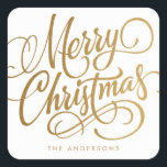 HAND-LETTERED MERRY CHRISTMAS | HOLIDAY STICKER<br><div class="desc">MERRY CHRISTMAS originele handschrift ©Letterstock.</div>