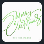 HAND-LETTERED MERRY CHRISTMAS | HOLIDAY STICKER<br><div class="desc">MERRY CHRISTMAS originele handschrift ©Letterstock.</div>