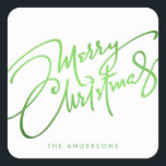 HAND-LETTERED MERRY CHRISTMAS | HOLIDAY STICKER<br><div class="desc">MERRY CHRISTMAS originele handschrift ©Letterstock.</div>