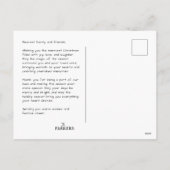 Hand Lettered Merry Christmas Red Foto Briefkaart (Achterkant)