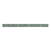 Hand Lettered Merry Green-cadeau voor kerstmis Grosgrain Lint (Voorkant)