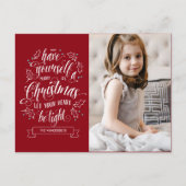 Hand Lettered Merry Li'l Kerstfeestay Feestdagenkaart (Voorkant)