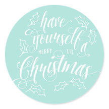 Hand Lettered Merry Li'l Kerstfeestay |