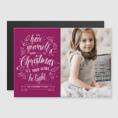 Hand Lettered Merry Li'l kerstkaart (Voorkant / Achterkant)